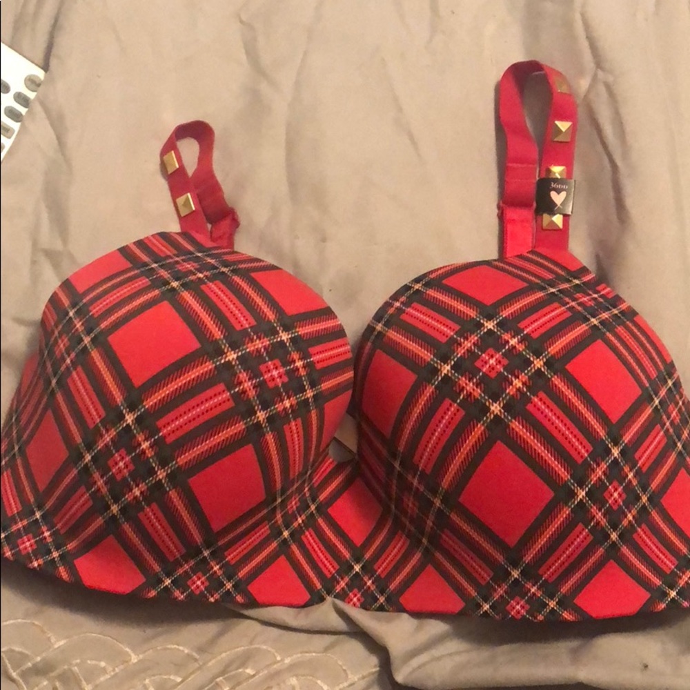 NWT Red Plaid Victoria’s Secret Bra
